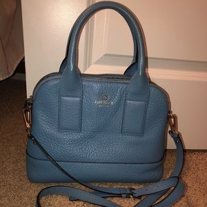 Kate Spade blue satchel purse with strap